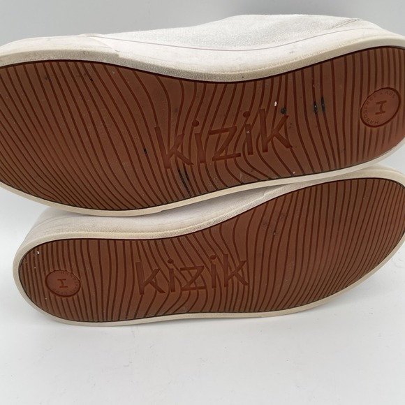 Kizik Womens Irvine Sneakers Size 10‎ Cloud White Canvas Lace Up Casual Shoes - Picture 9 of 11